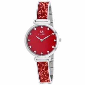 Roberto Bianci Women's Watch - Brillare Red Dial Stainless Steel Bracelet | RB0203 Luxury Quartz Watch Quartz Watch Sale