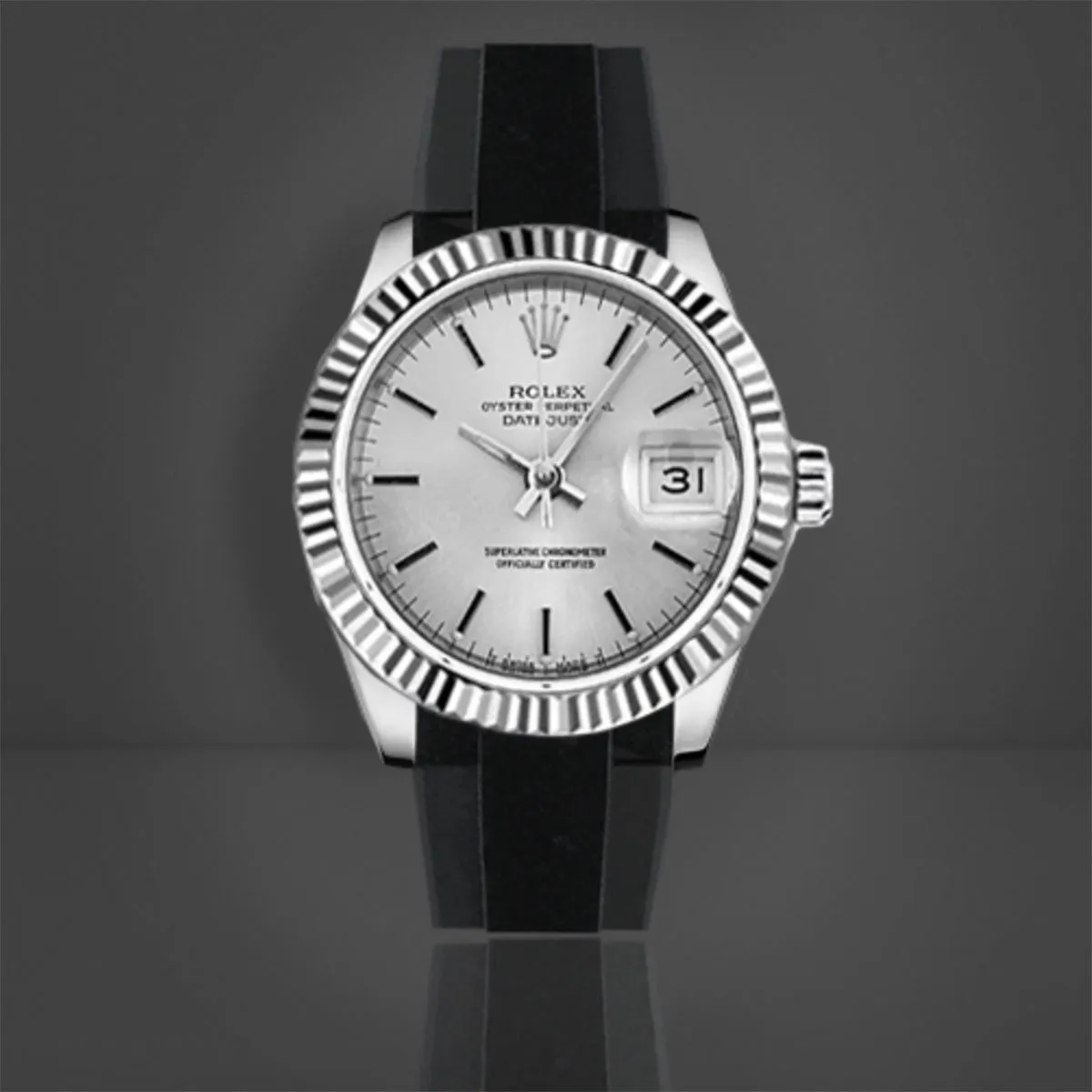 Rolex Jubilee / President Bracelet - Rubber B strap for Oyster Perpetual / Datejust 31mm - Tang buckle series