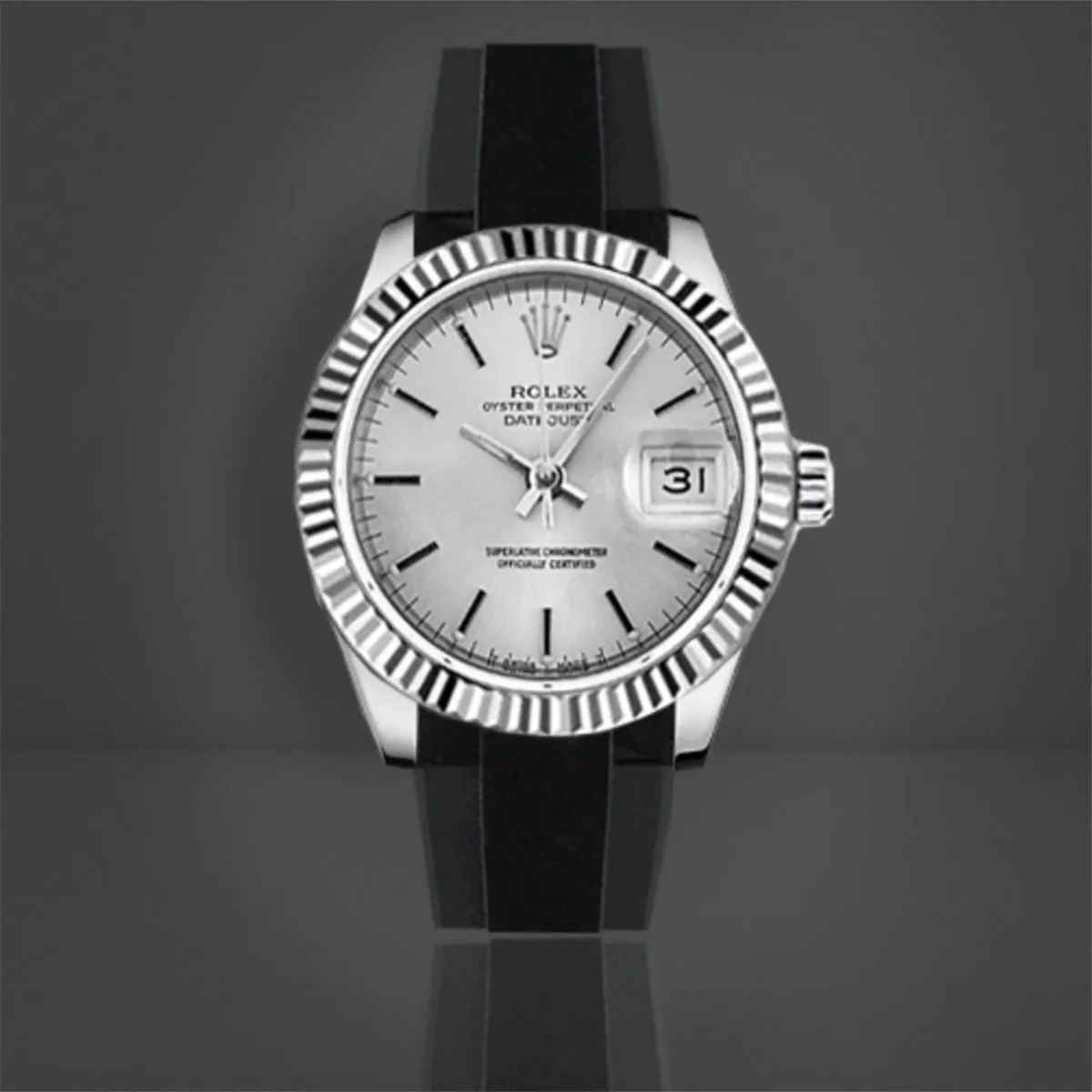 Rolex Oyster Bracelet - Rubber B strap for Oyster Perpetual / Datejust 31mm - Tang buckle series