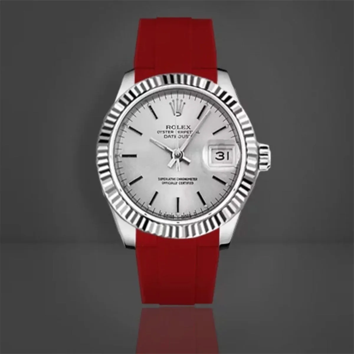 Rolex Oyster Bracelet - Rubber B strap for Oyster Perpetual / Datejust 31mm - Tang buckle series