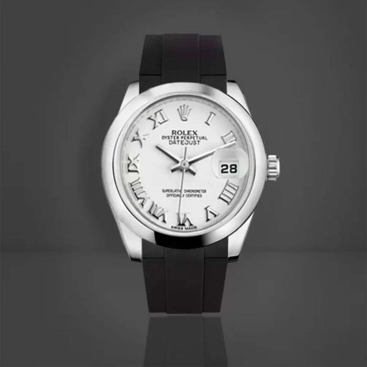 Rolex Oyster Bracelet - Rubber B strap for Oyster Perpetual / Datejust 31mm - Tang buckle series