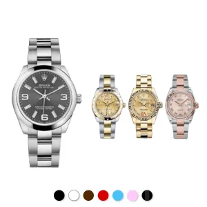 Rolex Oyster Bracelet - Rubber B strap for Oyster Perpetual / Datejust 31mm - Tang buckle series Luxury watch bands Limited edition watch bands