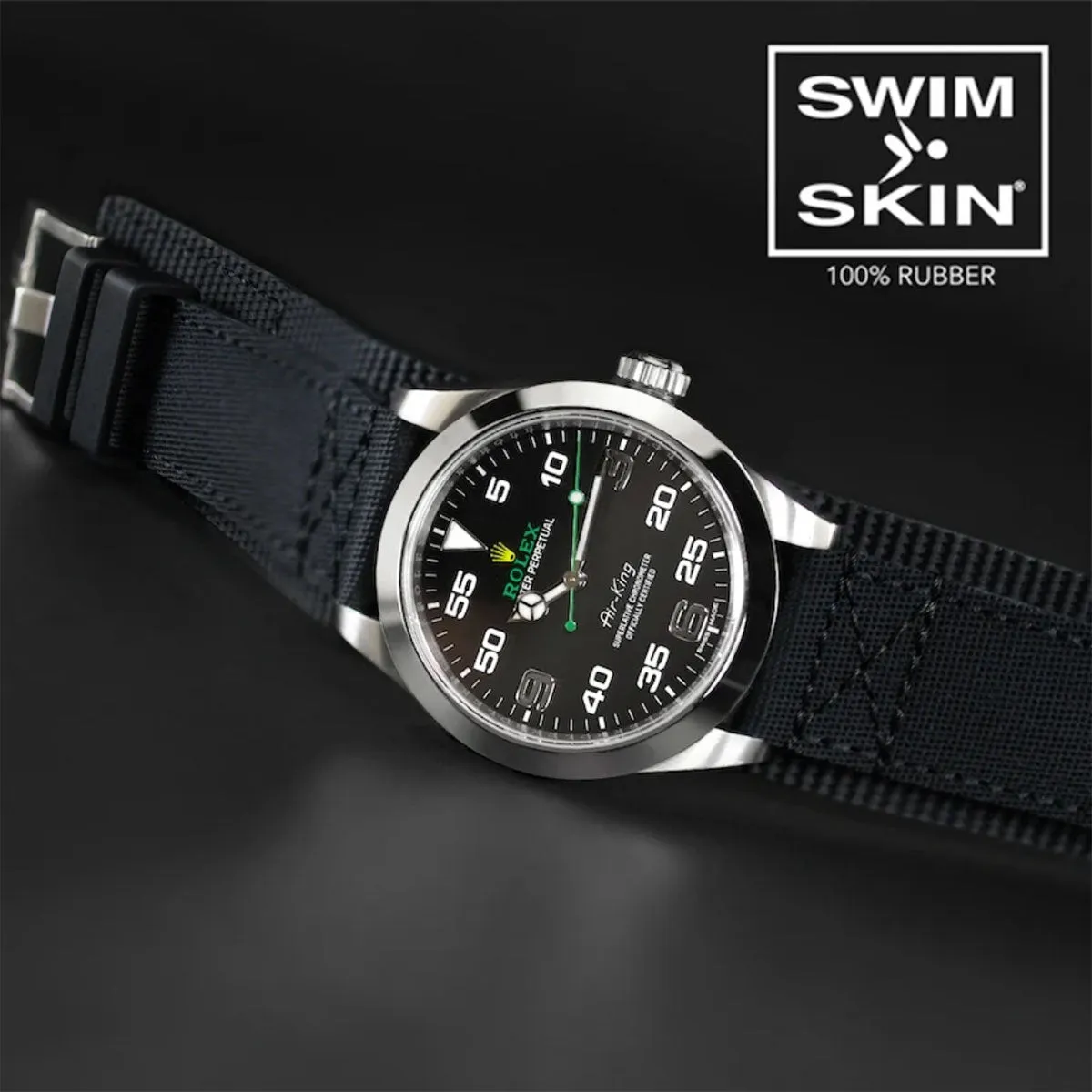 Rolex - Rubber B bracelet for Air-King 40mm - Rubber Cuff Series