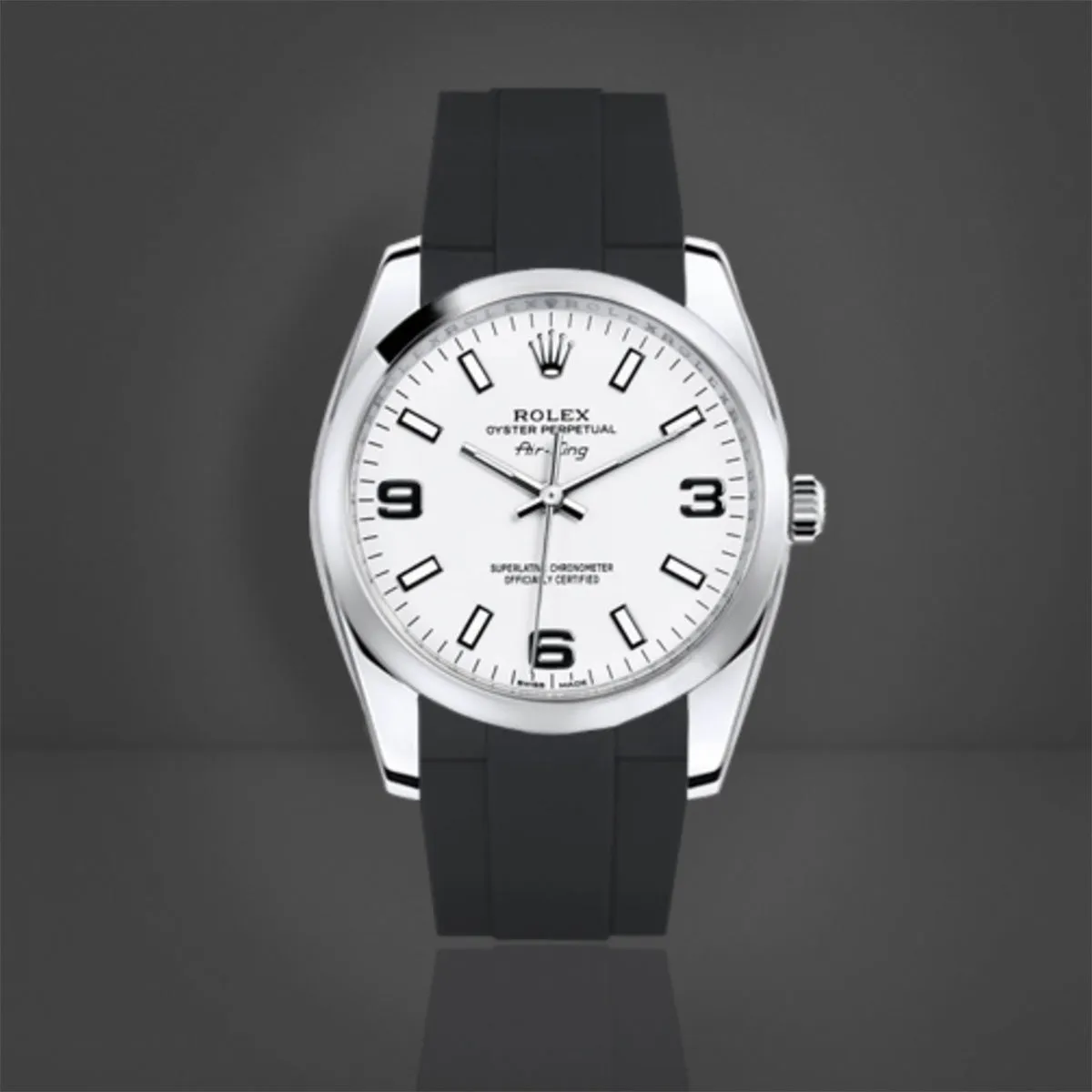 Rolex - Rubber B strap for Air King 34mm - Classic Series
