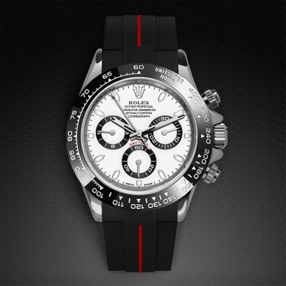 Rolex - Rubber B strap for Daytona Ceramic Bezel Oyster Bracelet - Tang Buckle Series