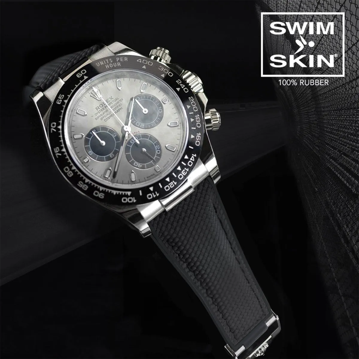 Rolex - Rubber B strap for Daytona on Oysterflex Bracelet - SwimSkin?? Alligator & Ballistica??