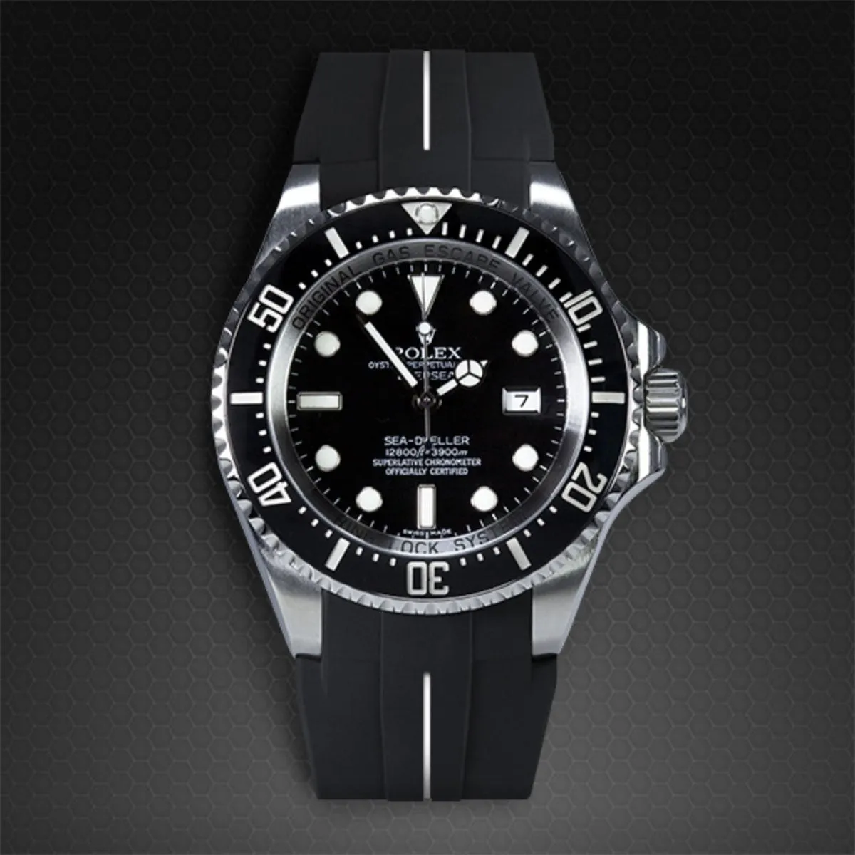 Rolex - Rubber B strap for Deepsea 116660 - Flared Tang Series