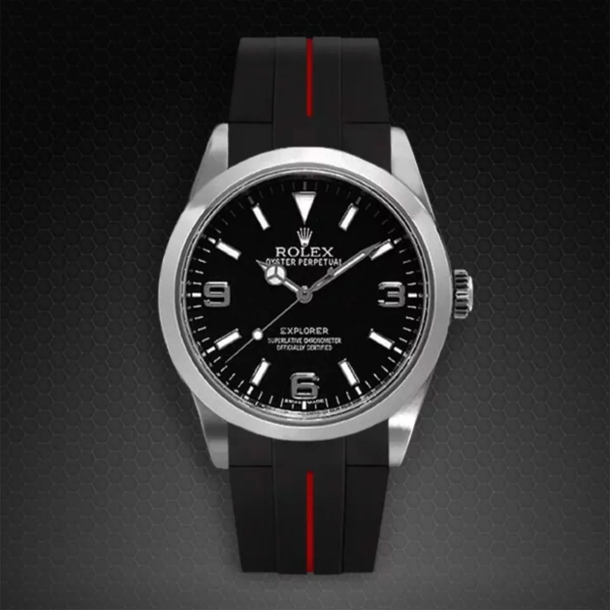 Rolex - Rubber B strap for Explorer I 39mm - Tang Buckle Series