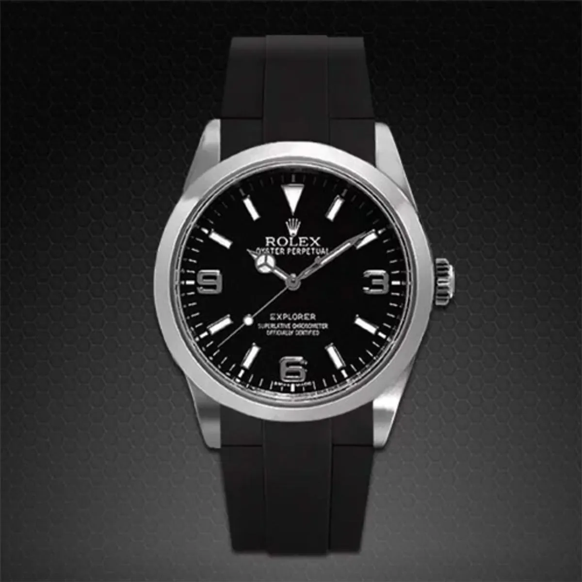 Rolex - Rubber B strap for Explorer I 39mm - Tang Buckle Series