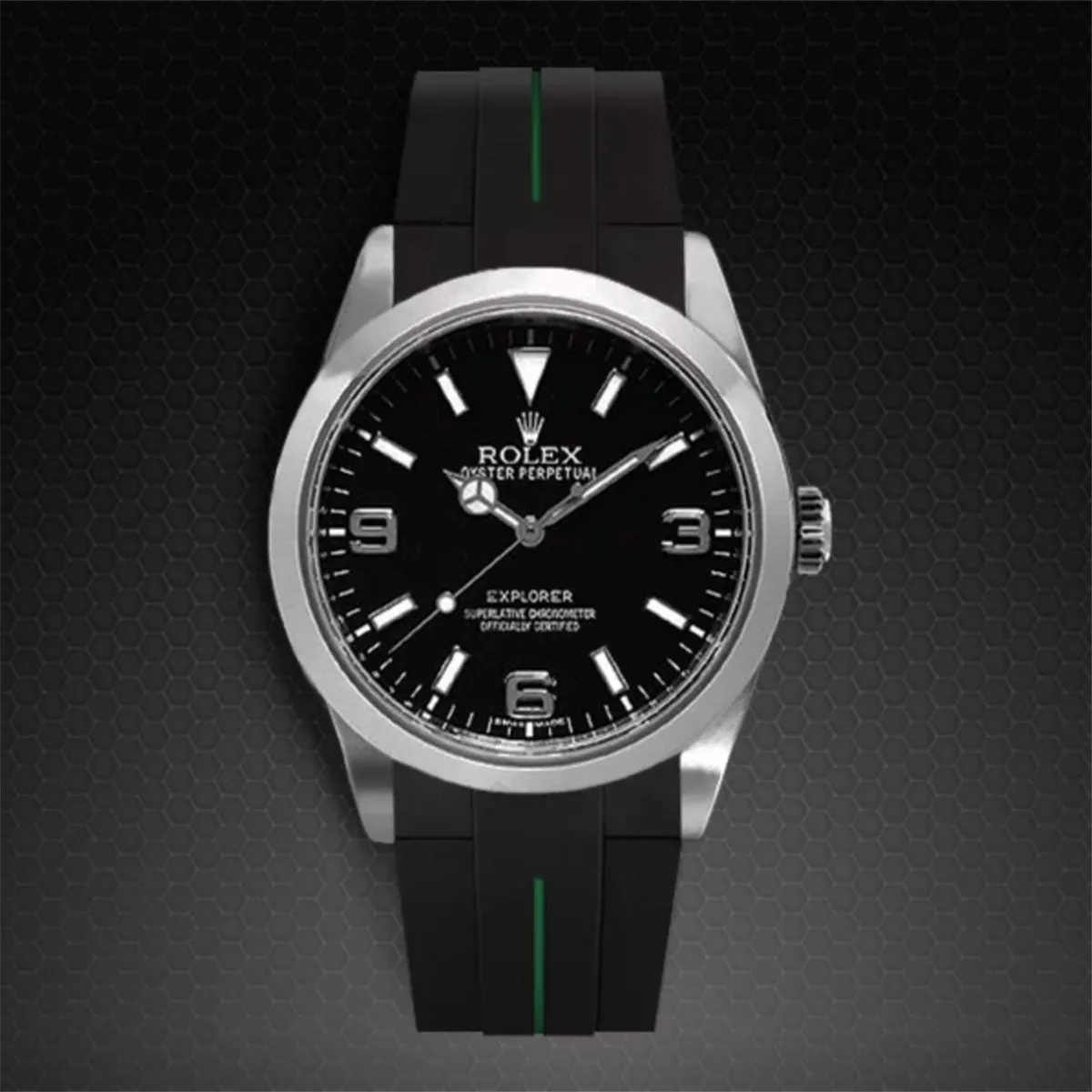 Rolex - Rubber B strap for Explorer I 39mm - Tang Buckle Series