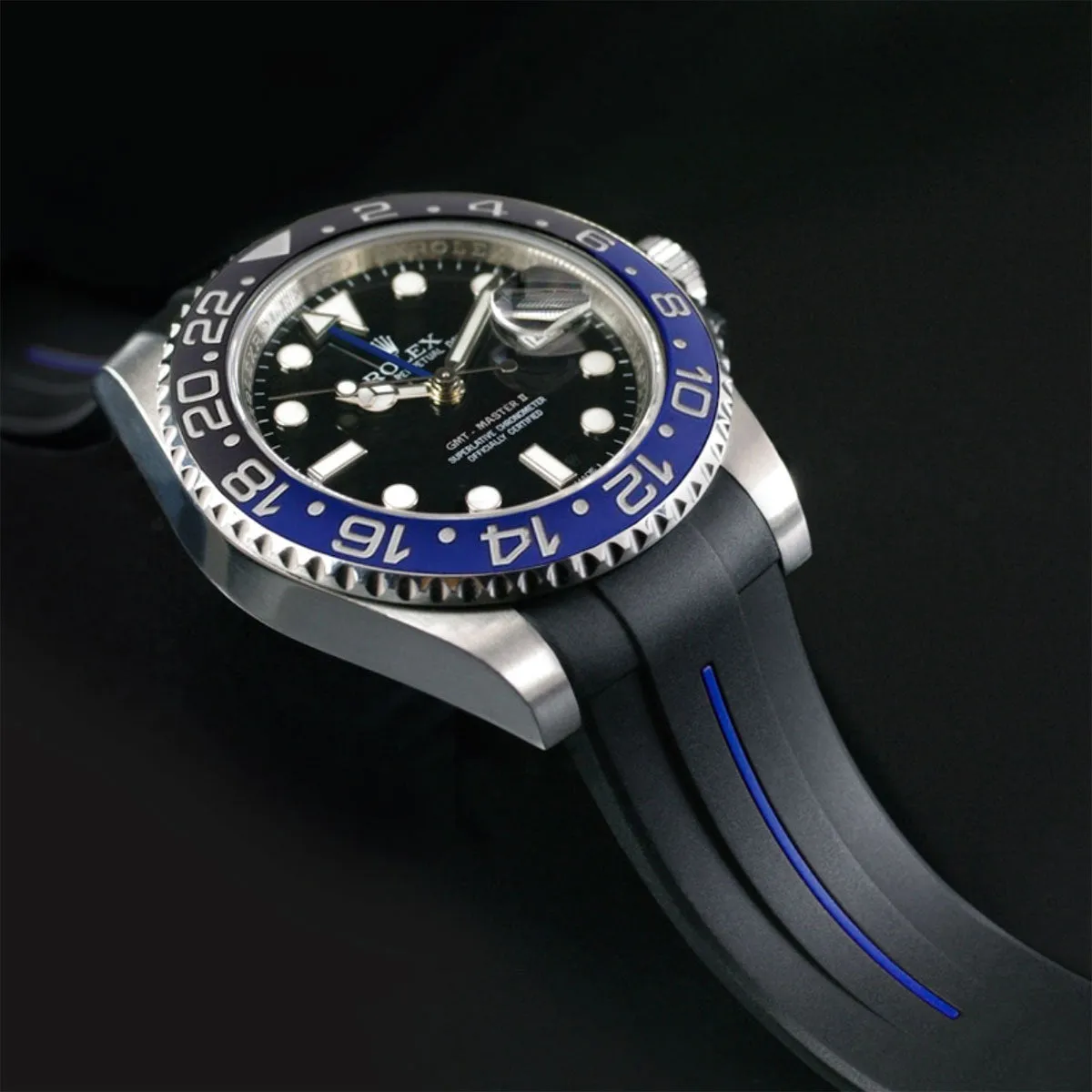 Rolex - Rubber B strap for GMT Master II CERAMIC - Tang Buckle Series