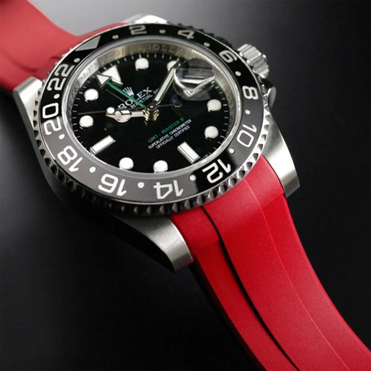 Rolex - Rubber B strap for GMT Master II CERAMIC - Tang Buckle Series