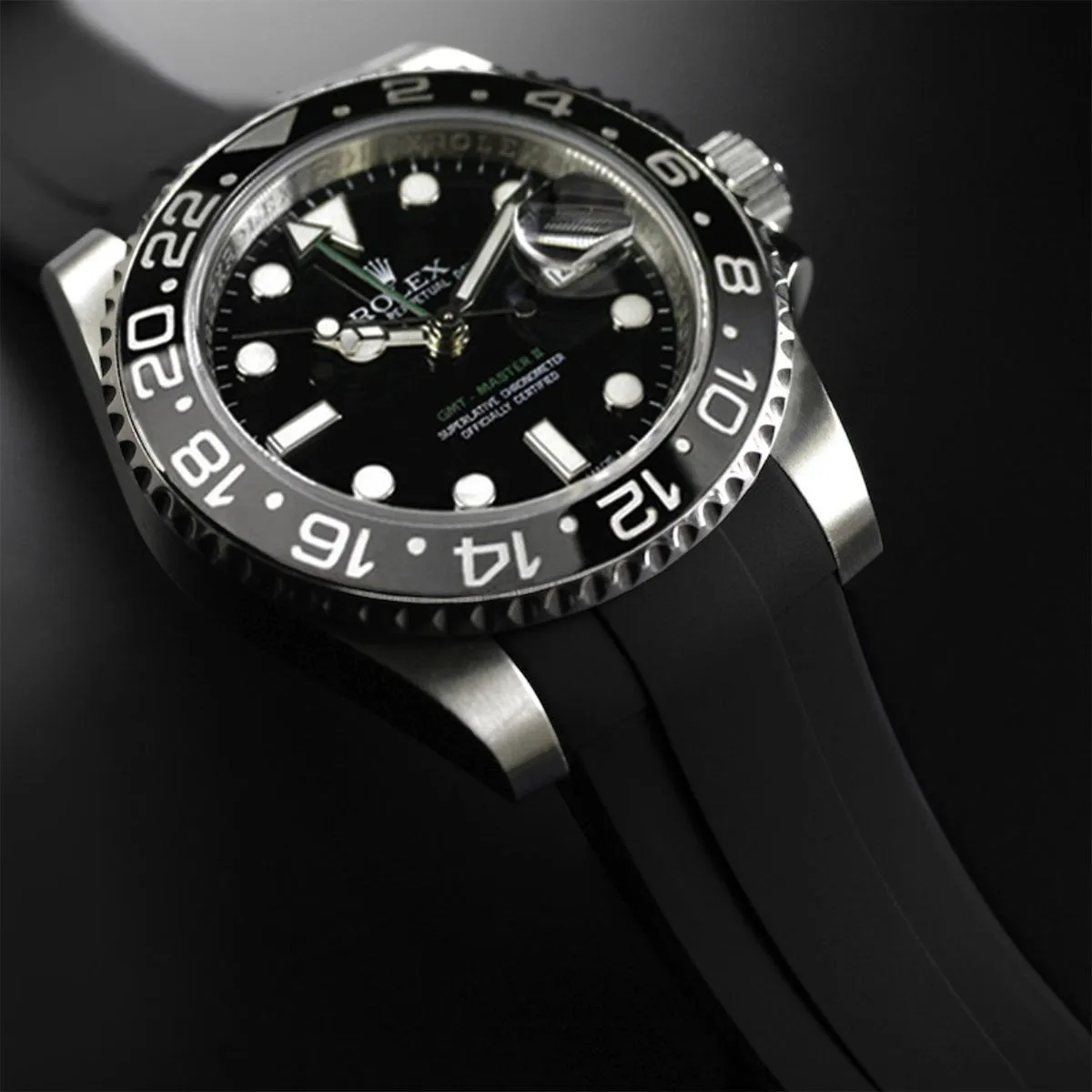 Rolex - Rubber B strap for GMT Master II CERAMIC - Tang Buckle Series