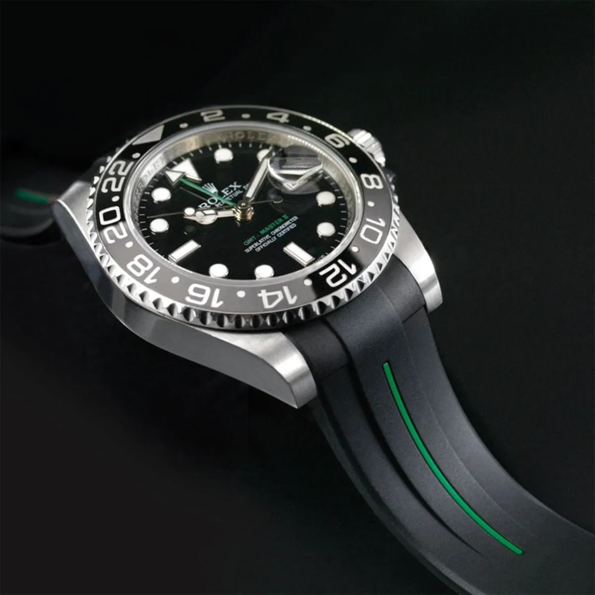 Rolex - Rubber B strap for GMT Master II CERAMIC - Tang Buckle Series