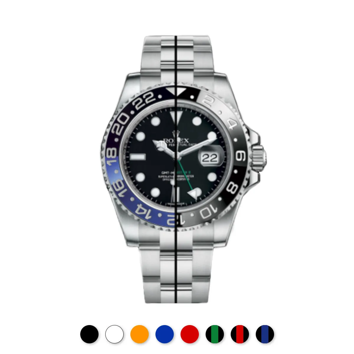 Rolex - Rubber B strap for GMT Master II CERAMIC - Tang Buckle Series Luxury watch bands Limited edition watch bands