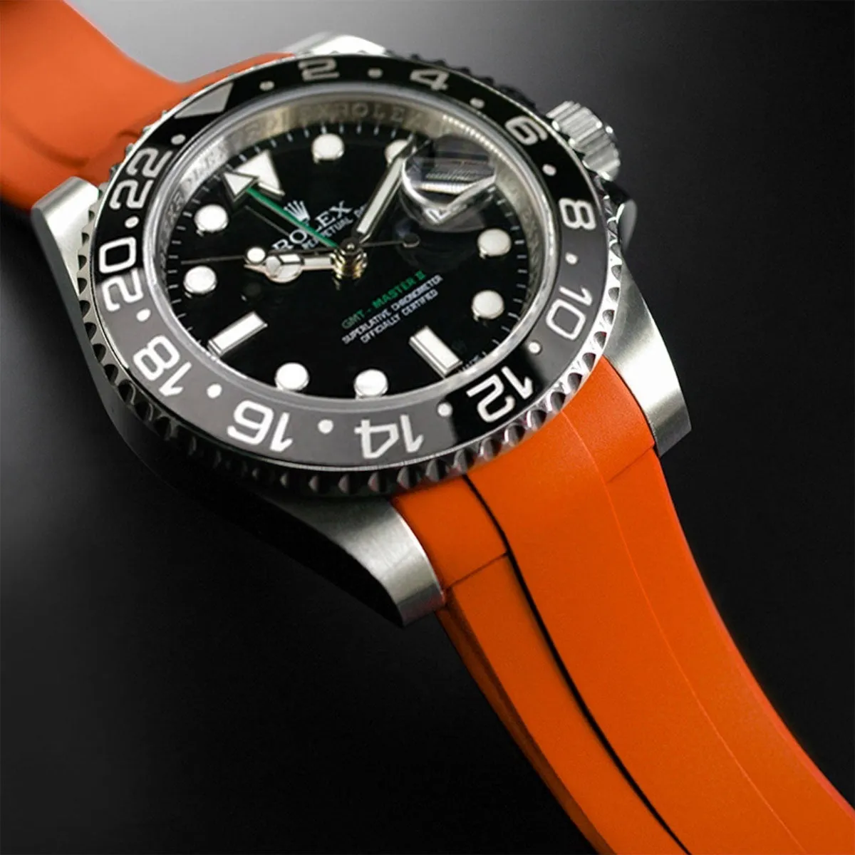 Rolex - Rubber B strap for GMT Master II CERAMIC - Tang Buckle Series