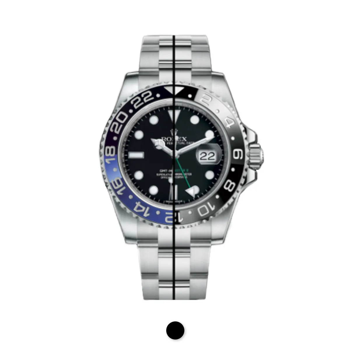 Rolex - Rubber B strap for GMT Master II CERAMIC - Velcro?? Series Luxury watch bands Limited edition watch bands
