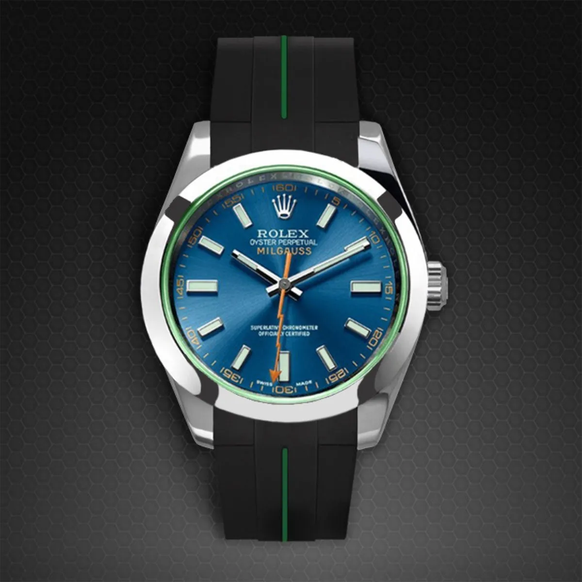 Rolex - Rubber B strap for Milgauss 40mm - Classic Series
