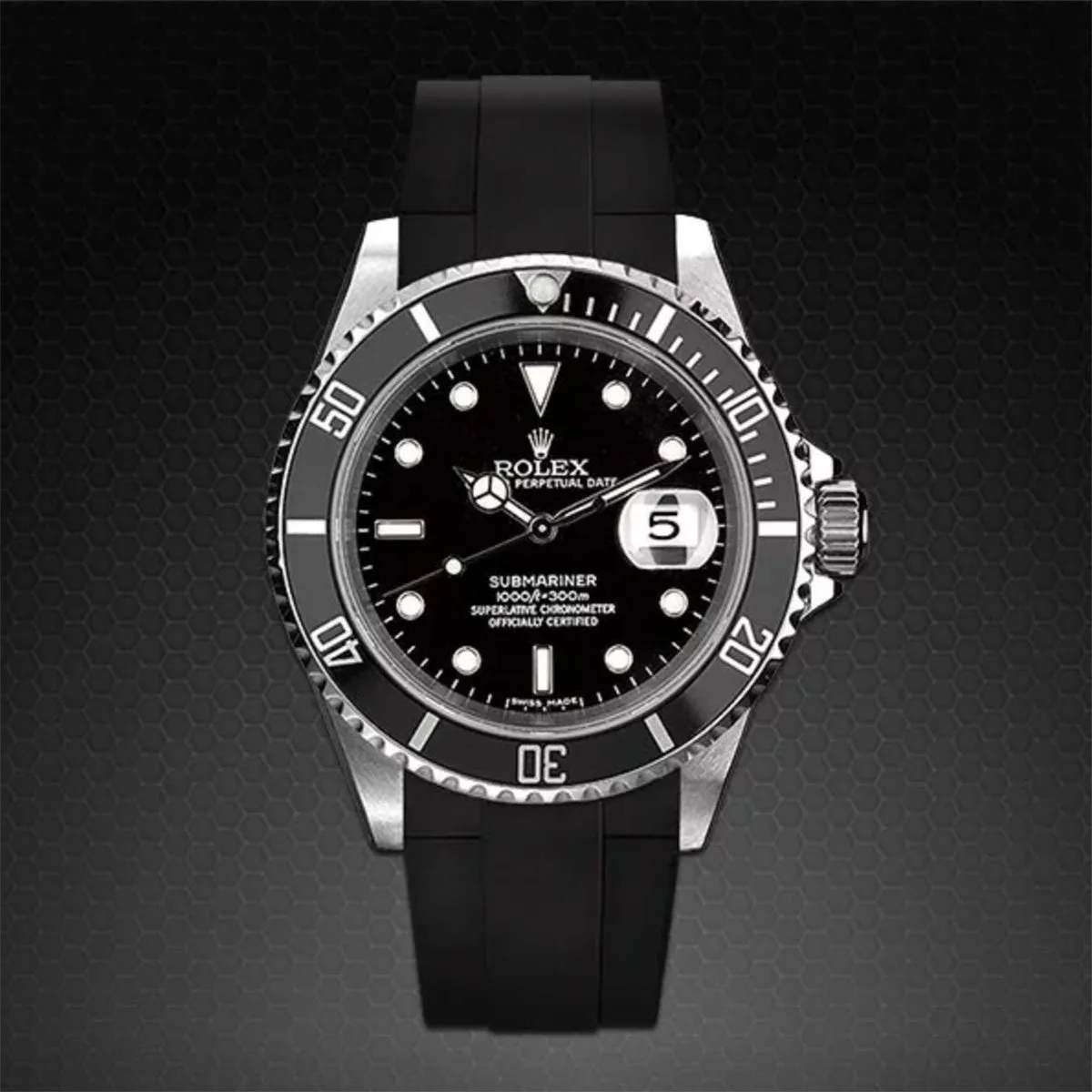 Rolex - Rubber B strap for Non-Ceramic 40mm Submariner - Tang buckle series