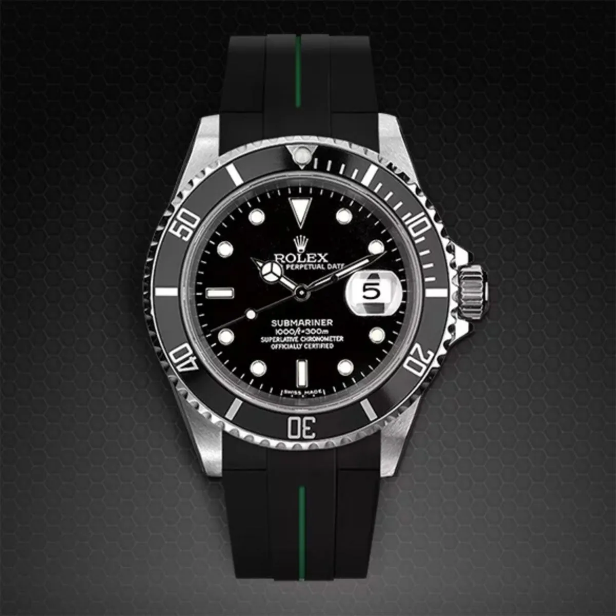 Rolex - Rubber B strap for Non-Ceramic 40mm Submariner - Tang buckle series