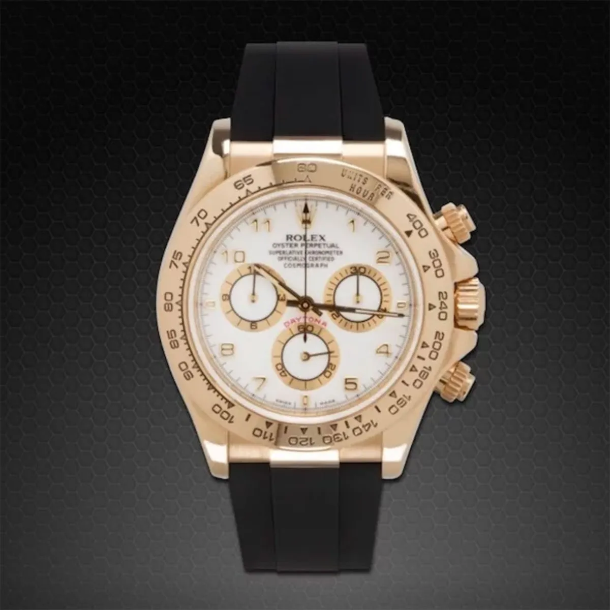 Rolex - Rubber B strap for Rolex Daytona on Leather Strap YG / WG