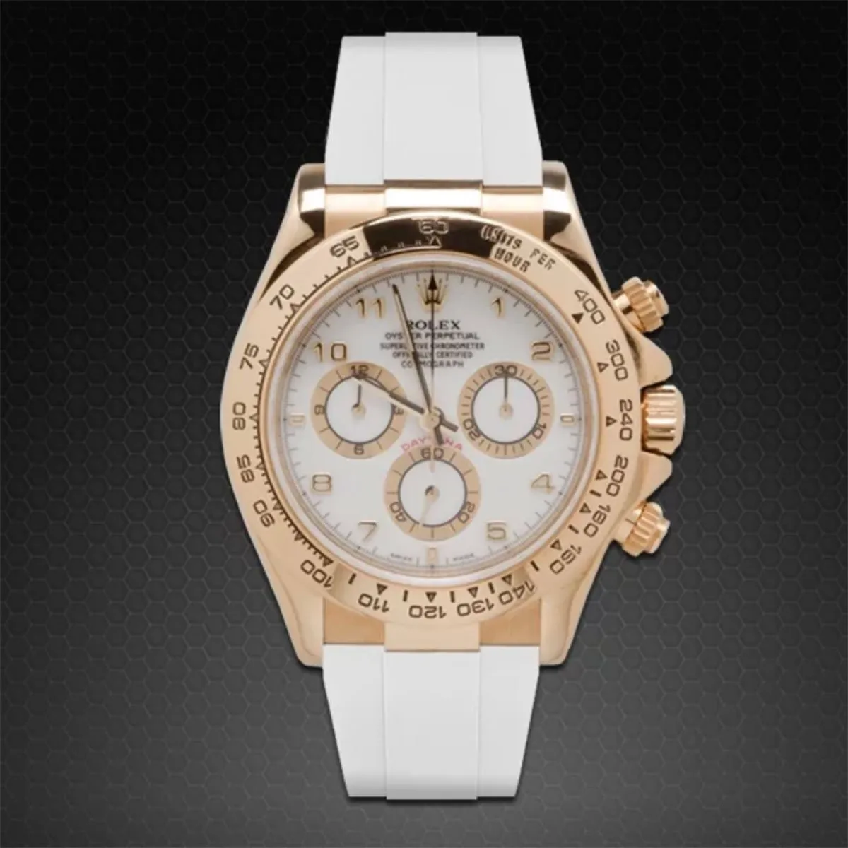 Rolex - Rubber B strap for Rolex Daytona on Leather Strap YG / WG