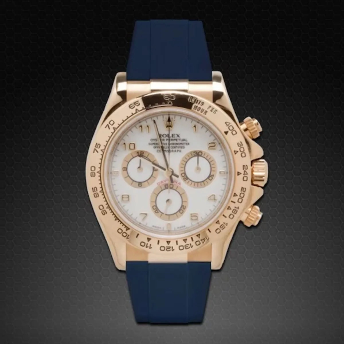 Rolex - Rubber B strap for Rolex Daytona on Leather Strap YG / WG
