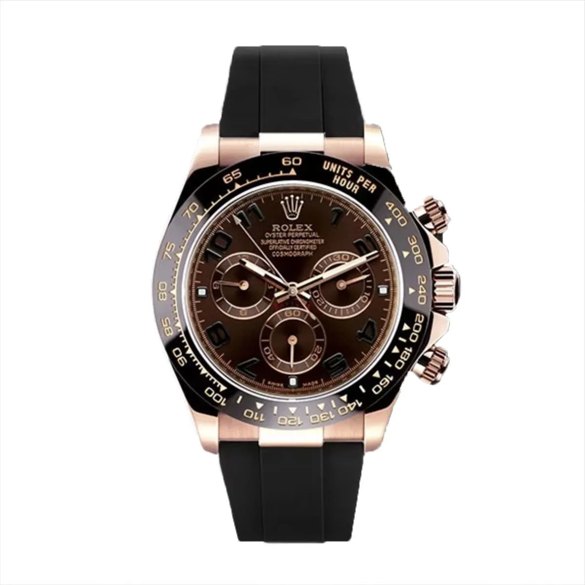Rolex - Rubber B strap for rose gold Daytona on Leather watch band