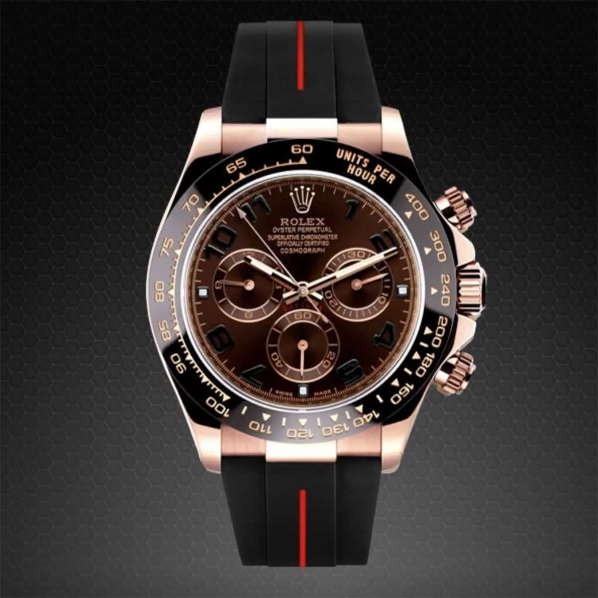 Rolex - Rubber B strap for rose gold Daytona on Leather watch band