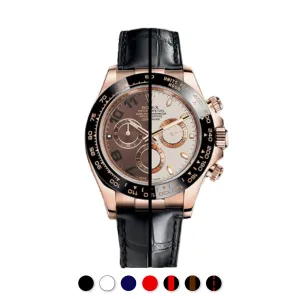 Rolex - Rubber B strap for rose gold Daytona on Leather watch band Luxury watch bands Limited edition watch bands