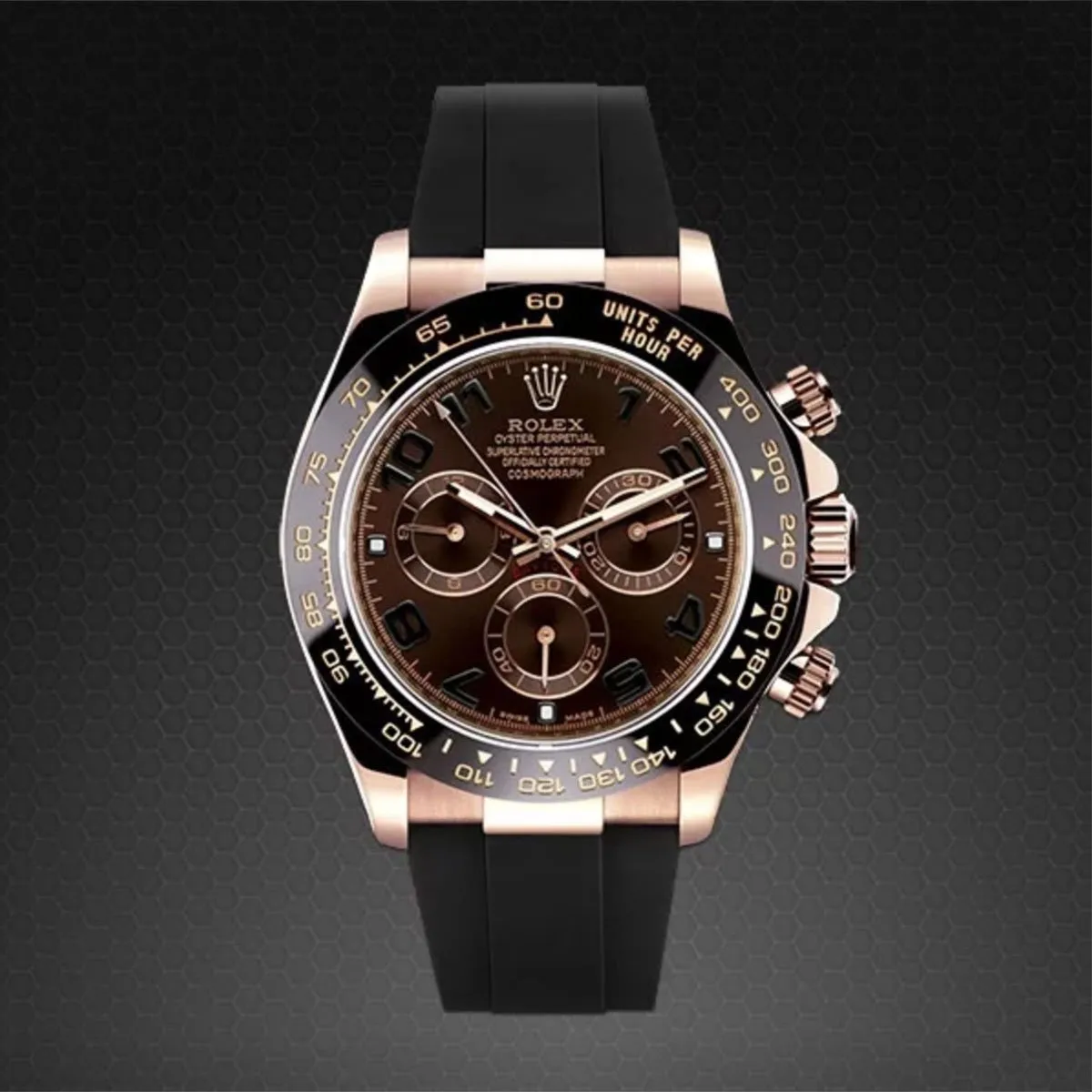 Rolex - Rubber B strap for rose gold Daytona on Leather watch band