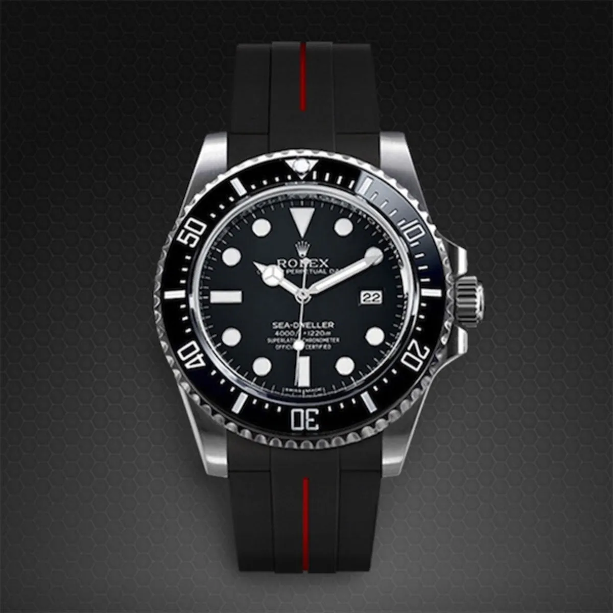 Rolex - Rubber B strap for Sea-Dweller 4000 - Tang Buckle Series ref. 116600