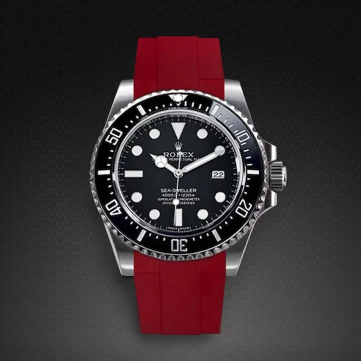 Rolex - Rubber B strap for Sea-Dweller 4000 - Tang Buckle Series ref. 116600