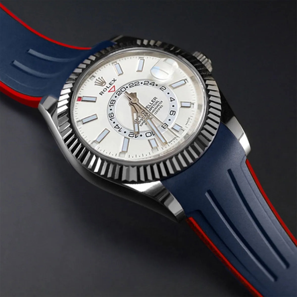 Rolex - Rubber B strap for Sky-Dweller on Oyster Bracelet