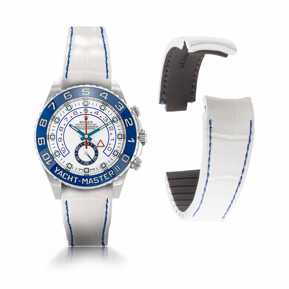 Rolex  - R Strap leather watch strap " Special editions" - alligator - Black brown, blue red...
