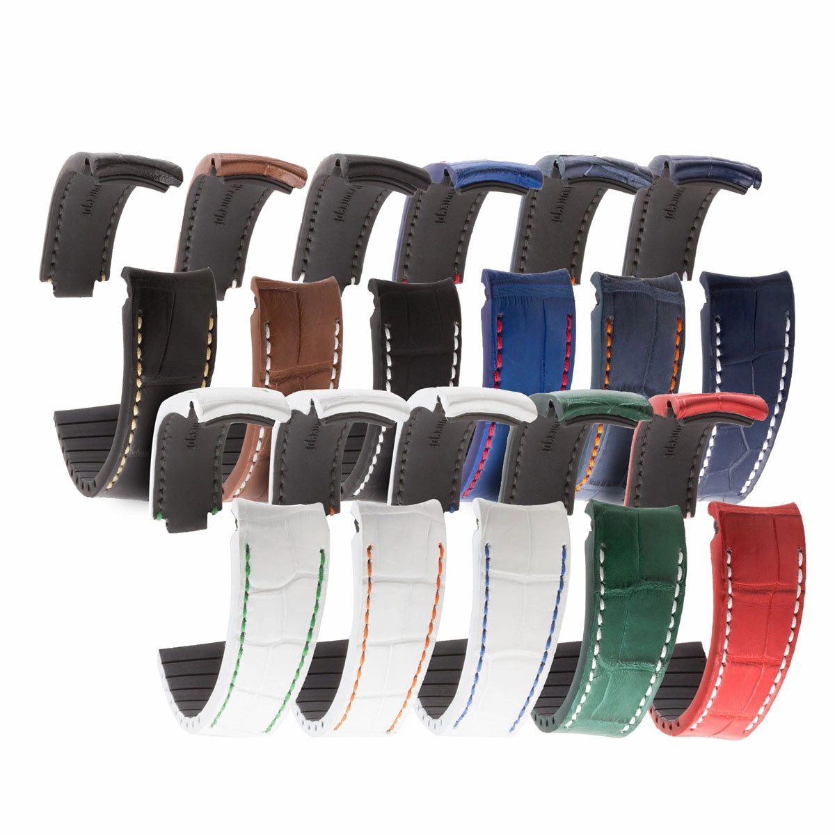 Rolex  - R Strap leather watch strap " Special editions" - alligator - Black brown, blue red...