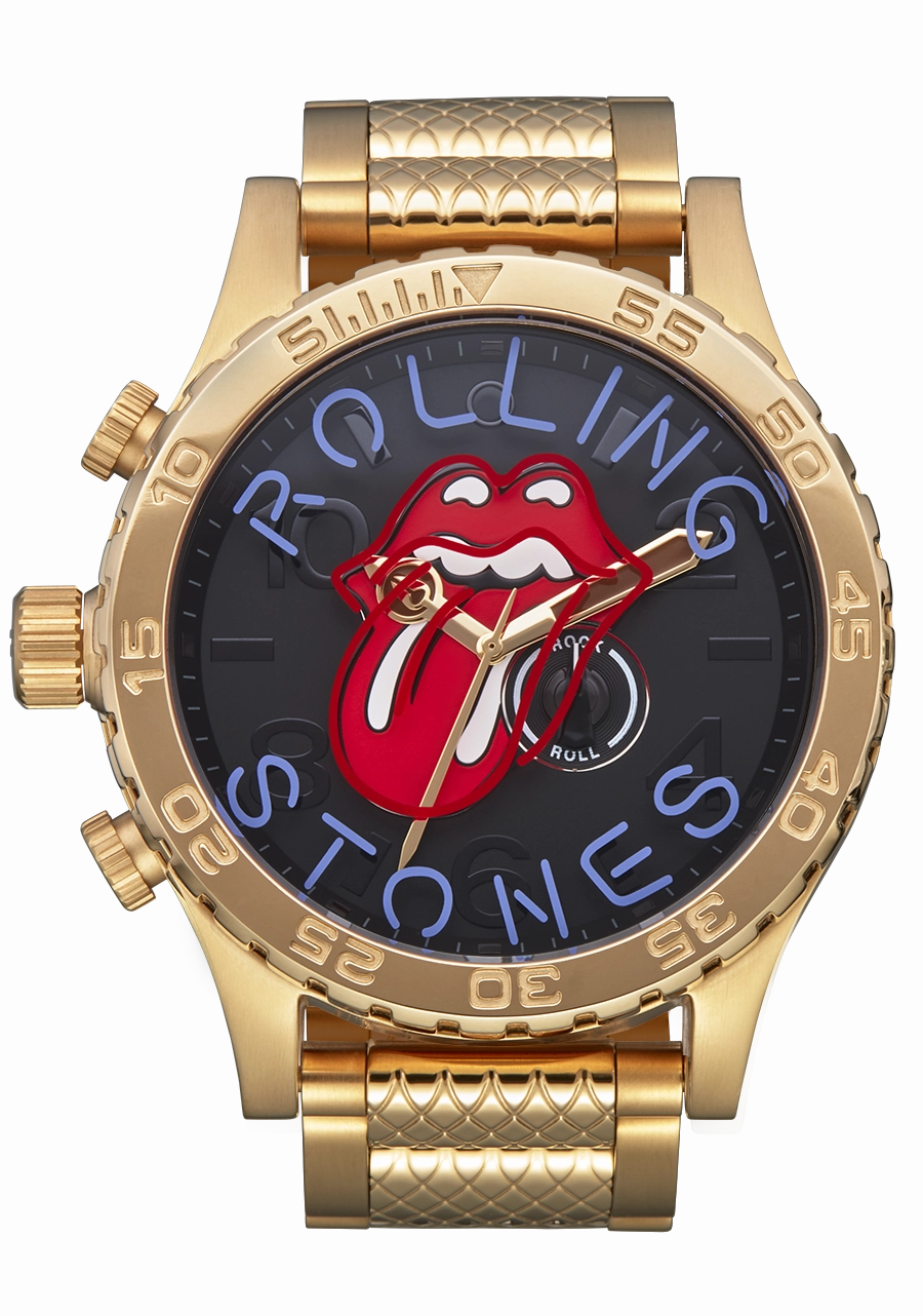 Rolling Stones 51-30 - Gold / Black stainless-steel watches stainless steel watch bands stainless steel watches cheap