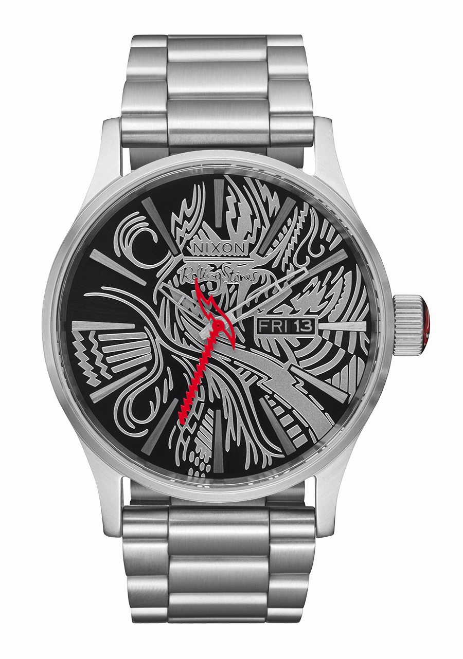 Rolling Stones Sentry Stainless Steel - Silver / Black stainless-steel watches stainless steel watch bands stainless steel watches cheap