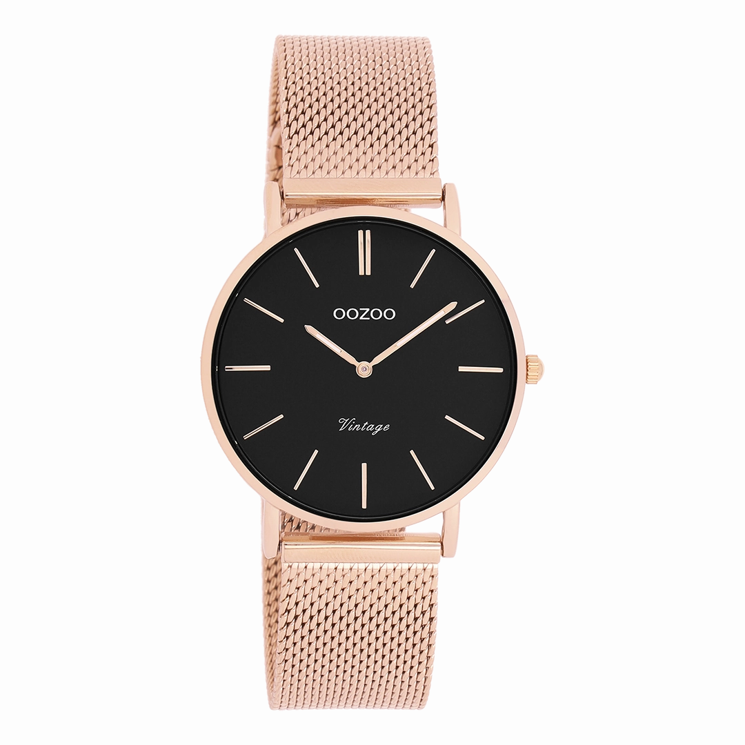 Rose gold coloured OOZOO watch with metal mesh bracelet - C9927,seiko watches,couple watches,watches designer,watches discount,women watches,best women watches,high end women's watches,high quality women's watches
