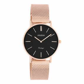 Rose gold coloured OOZOO watch with metal mesh bracelet - C9927,seiko watches,couple watches,watches designer,watches discount,women watches,best women watches,high end women's watches,high quality women's watches