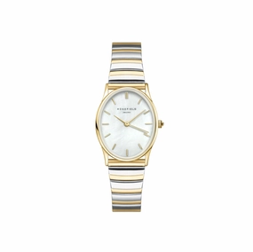 Rosefield Oval White MOP Duotone Shine Finish Watch OVWDSG-OV17,quartz watch, quartz watches for men, quartz watches for women, best quartz watch, minimalist quartz watch, luxury quartz watch, waterproof quartz watch,analog quartz watch, digital quartz wat