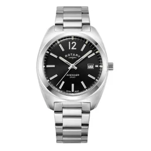 Rotary Avenger Black Dial Stainless Steel Mens Watch GB05480/65 cheap digital watch best digital watch for men