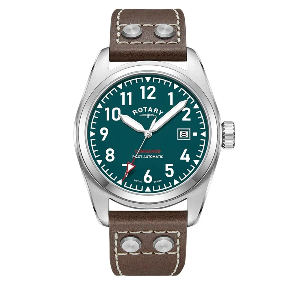 Rotary Commando Pilot Automatic Mens Watch GS05470/73 cheap digital watch best digital watch for men
