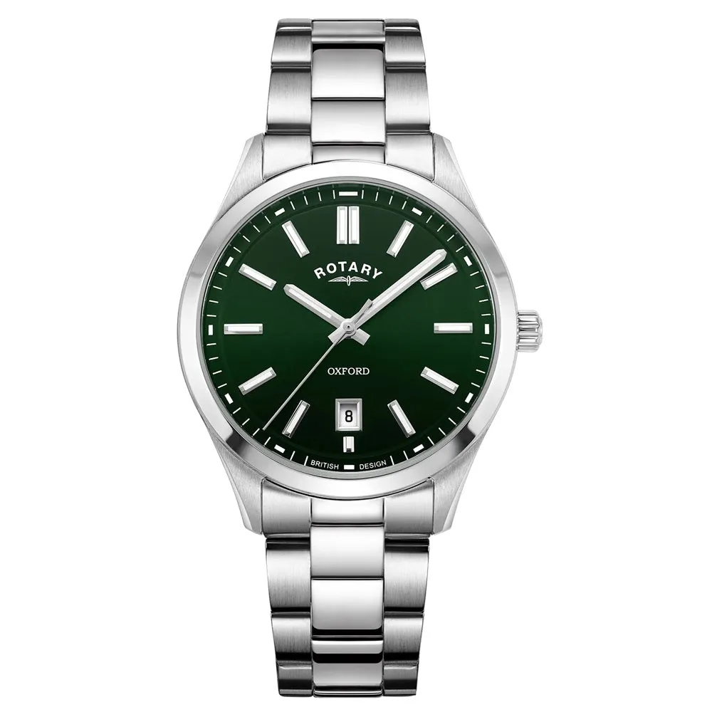 Rotary Oxford Green Dial Stainless Steel Mens Watch GB05520/24 cheap digital watch best digital watch for men