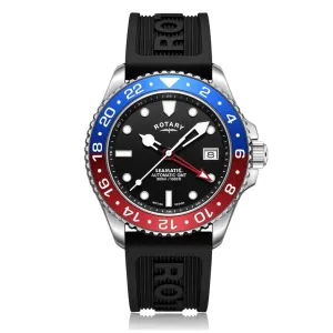 Rotary Seamatic Automatic GMT Mens Watch GS04378/95 cheap digital watch best digital watch for men