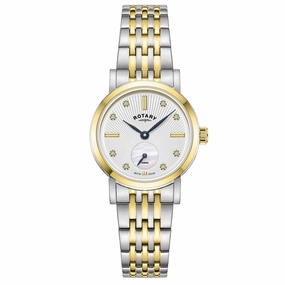 Rotary Dress Diamond Set Ladies Watch Two Tone LB05321/29/D 
