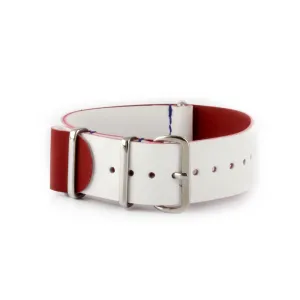 R??publique - Rubber calf NATO strap - White Luxury watch bands Limited edition watch bands
