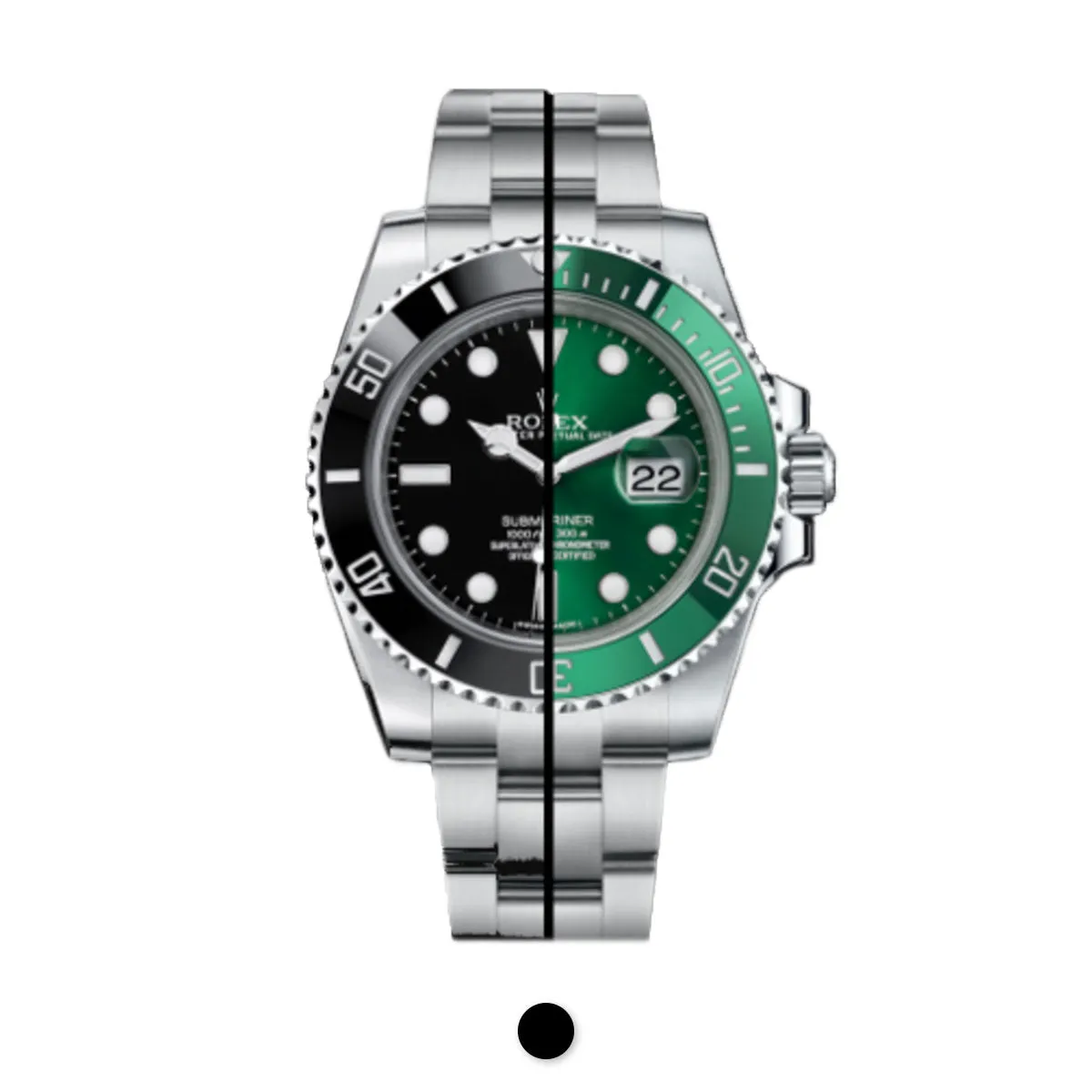 Rubber B strap for Rolex Submariner 40mm Ceramic - Glidelock Edition Luxury watch bands Limited edition watch bands