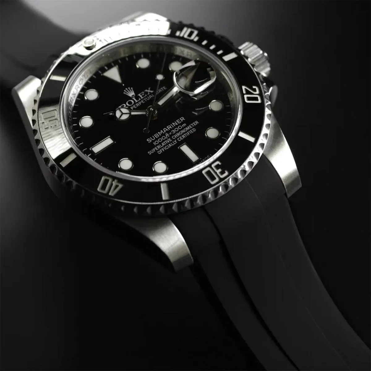 Rubber B strap for Submariner 40mm Ceramic - Tang Buckle Series