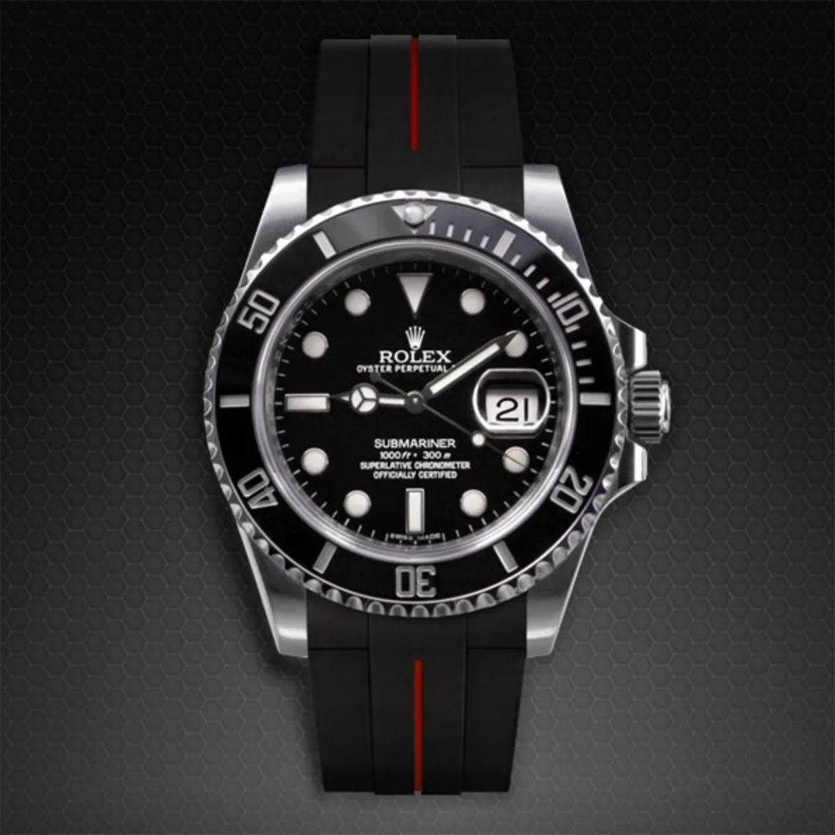 Rubber B strap for Submariner 40mm Ceramic - Tang Buckle Series